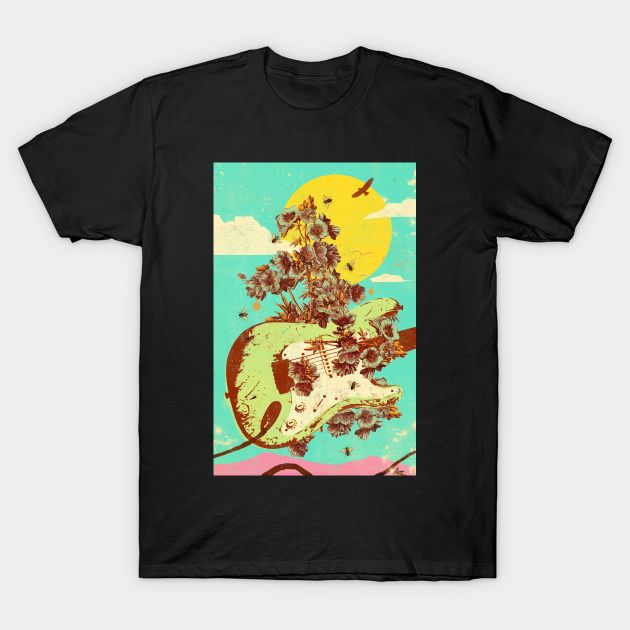 FLOWER GUITAR T-Shirt by Showdeer